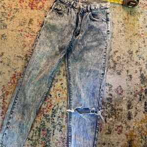 Jordache Gray Boyfriend Jeans Distressed Style